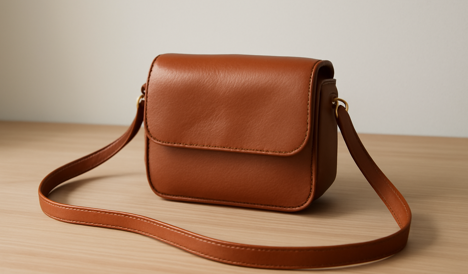 petit sac bandouliere sur table minimaliste