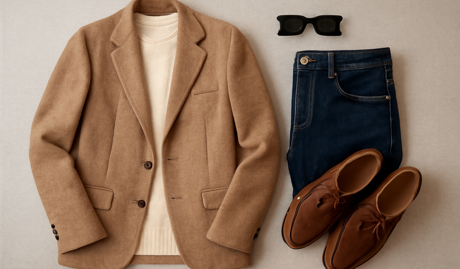 présentation vêtements rétro et pièces modernes assorties
