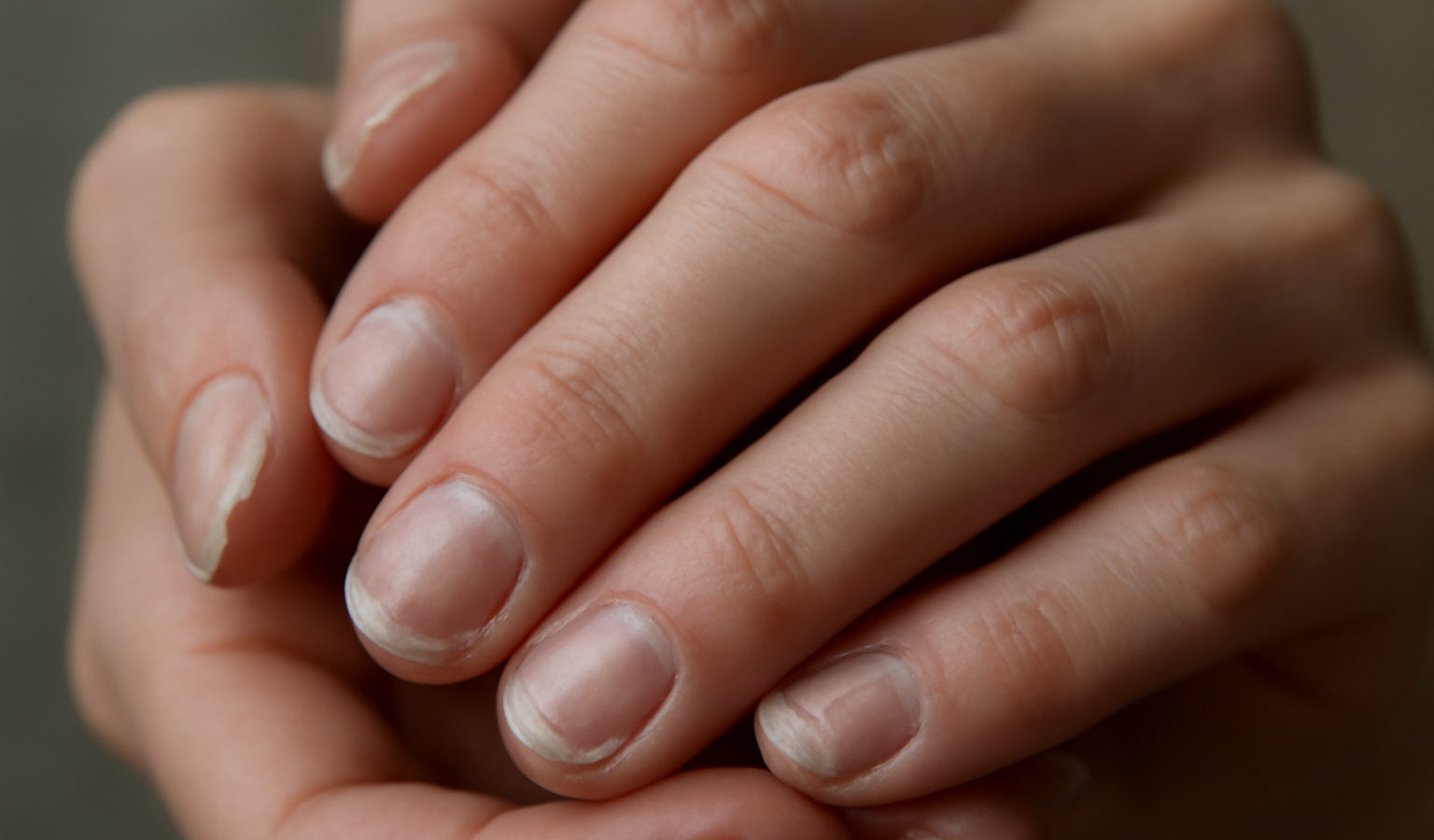 mains montrant ongles fragiles et cassants