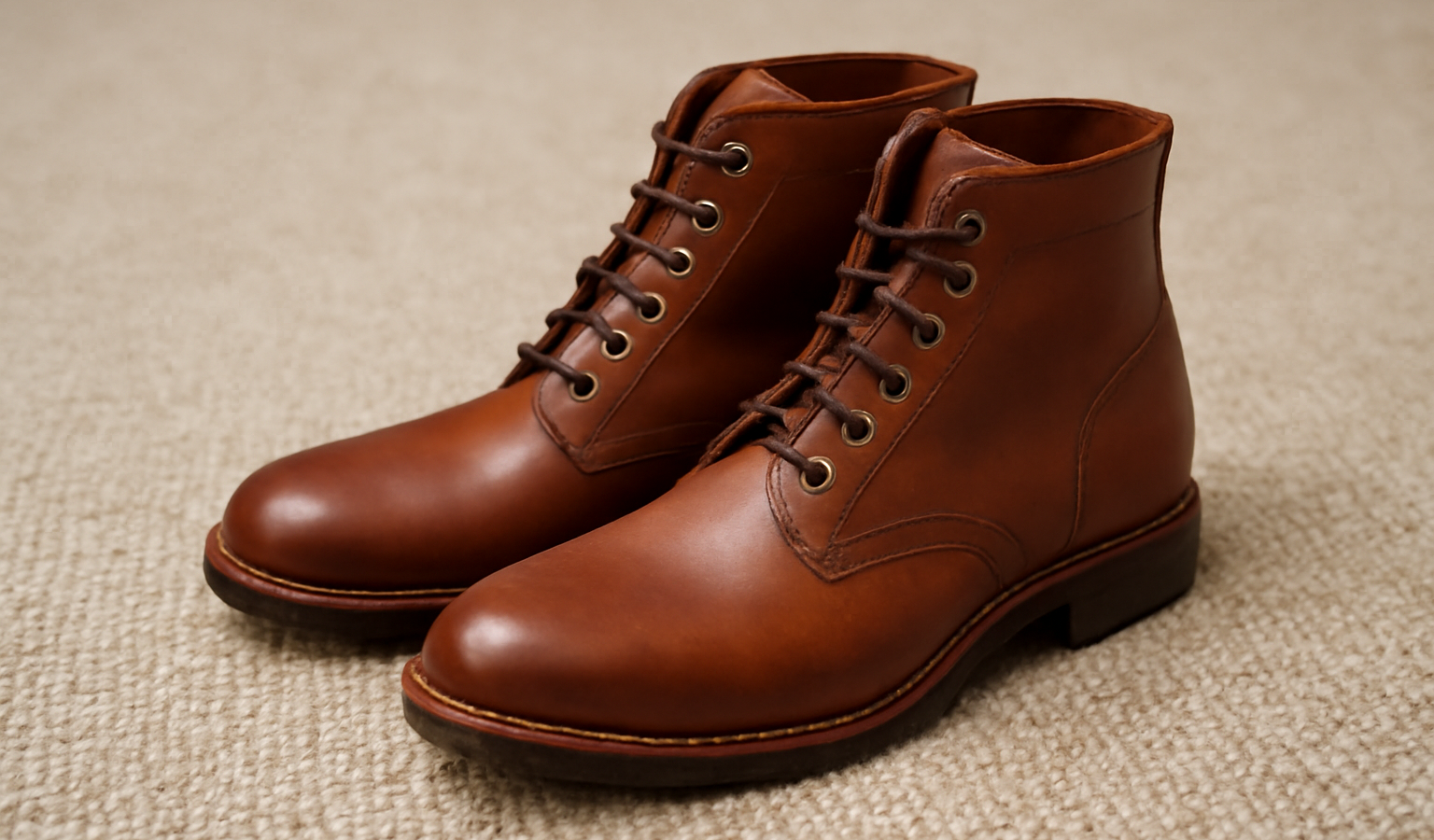 paire de bottines posée sur tapis