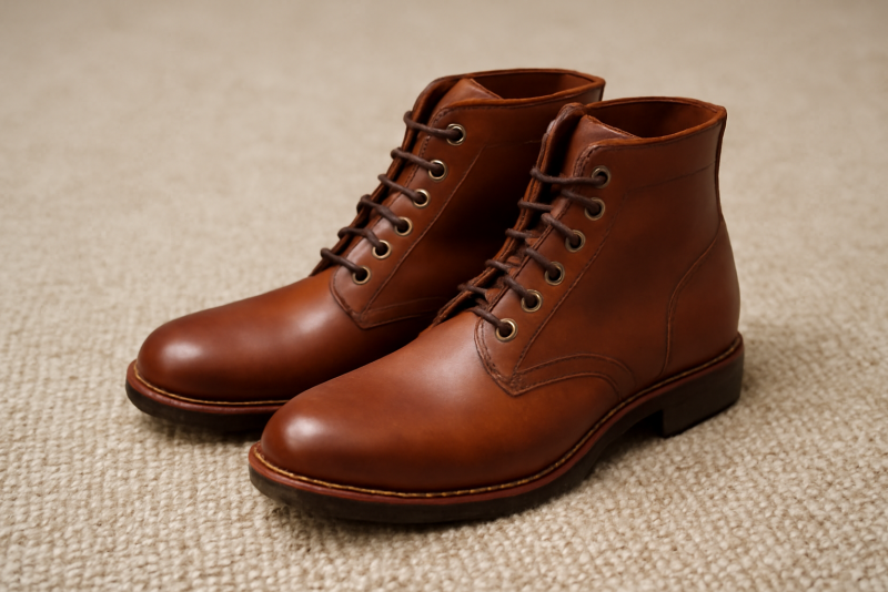 paire de bottines posée sur tapis