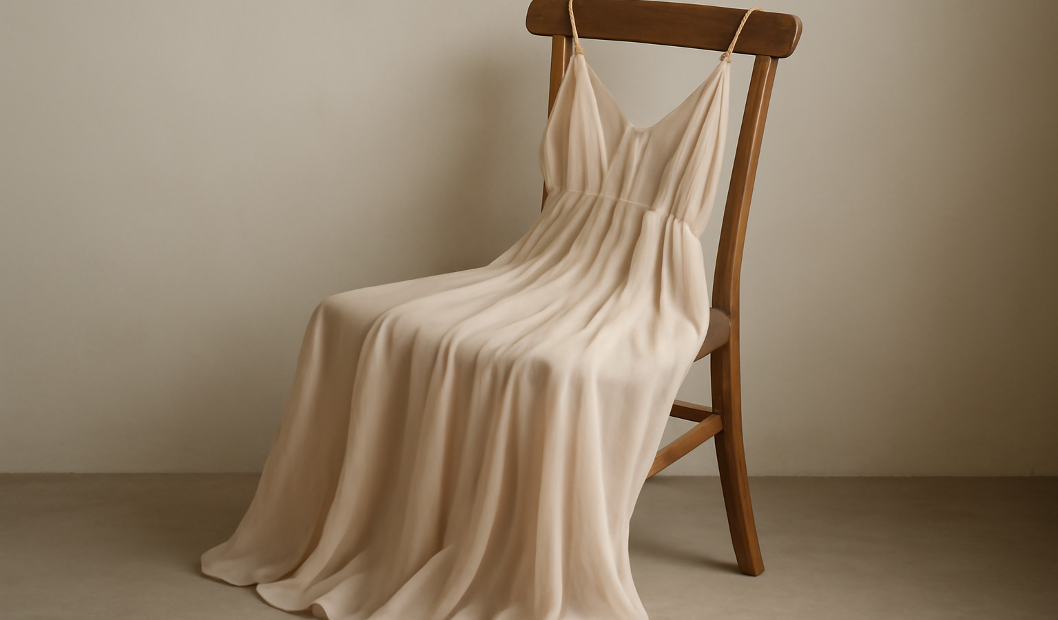 robe fluide posée sur chaise