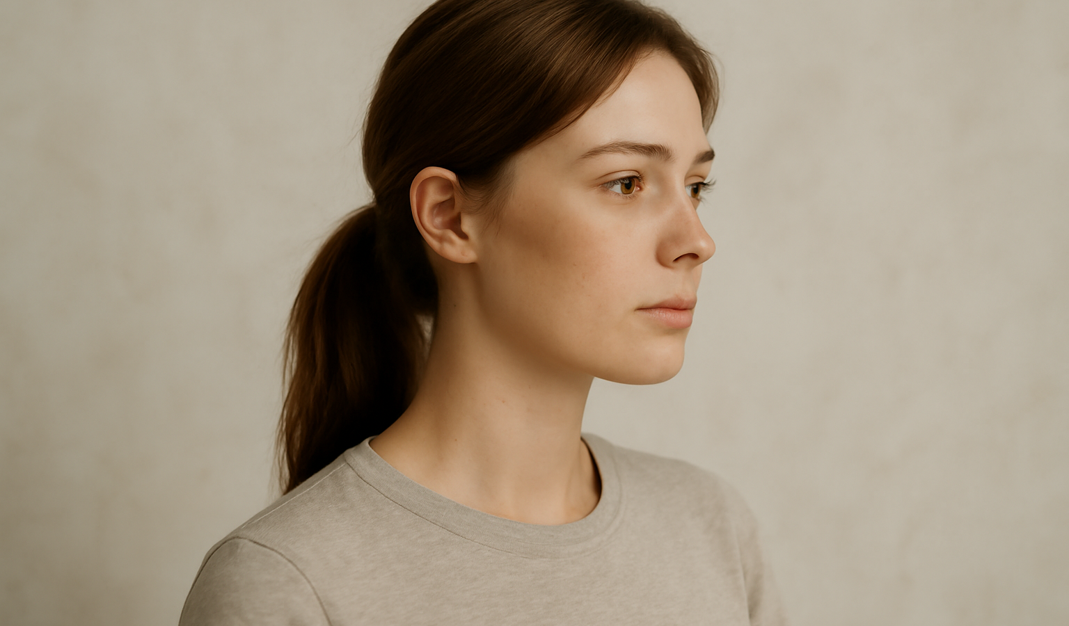femme avec queue basse et texture légère