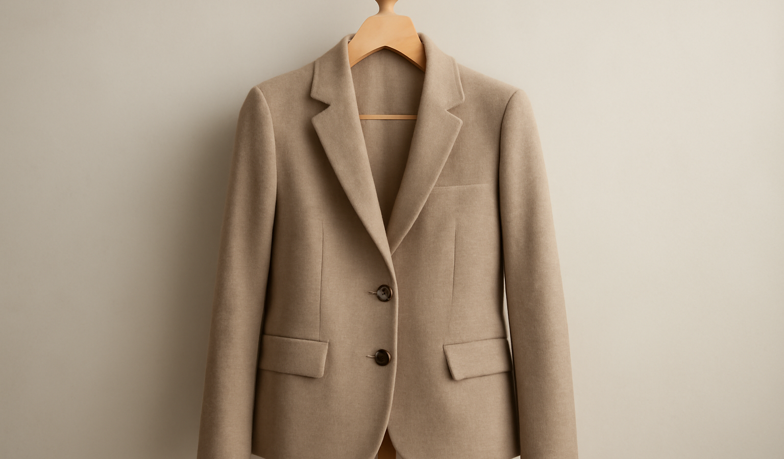 veste structurée posée sur porte-manteau