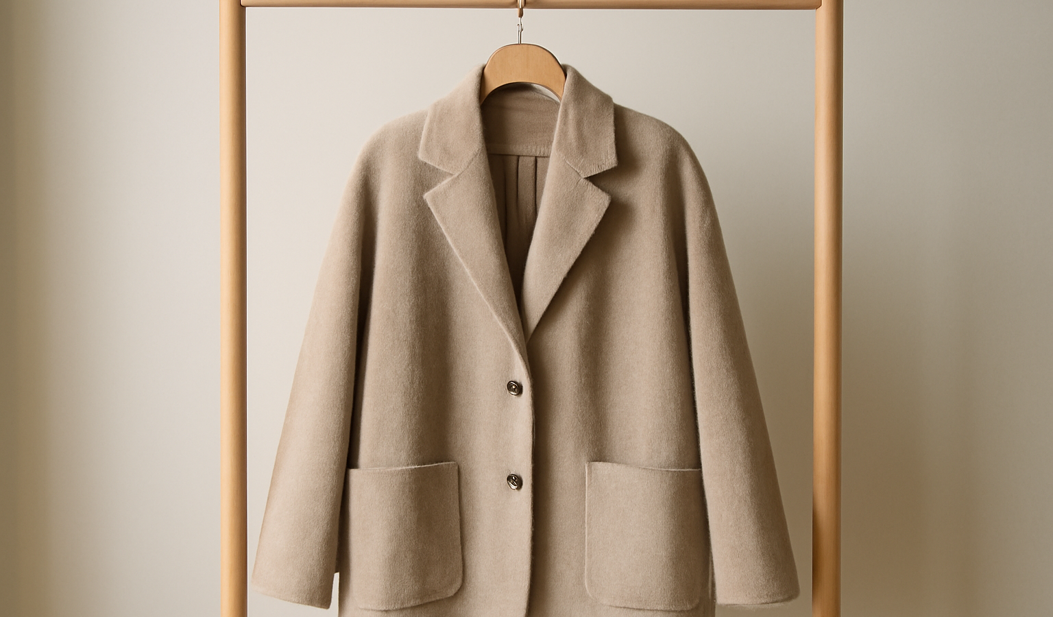 veste oversize suspendue sur portemanteau