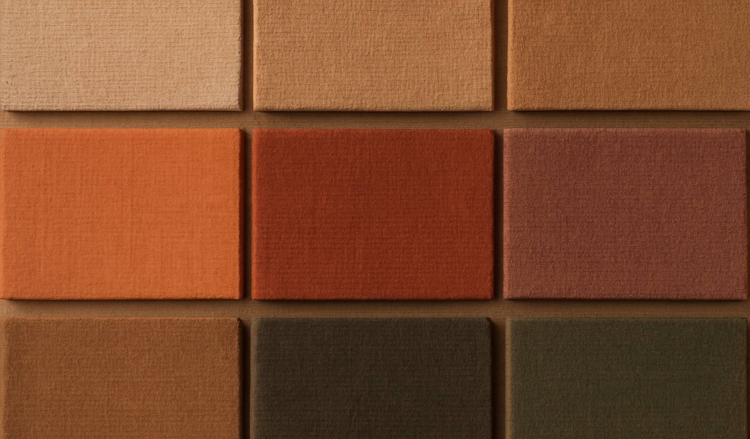 palette de couleurs textiles aux tons terre