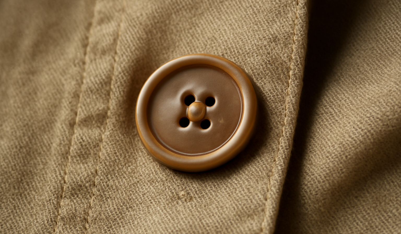 bouton et couture sur robe posee