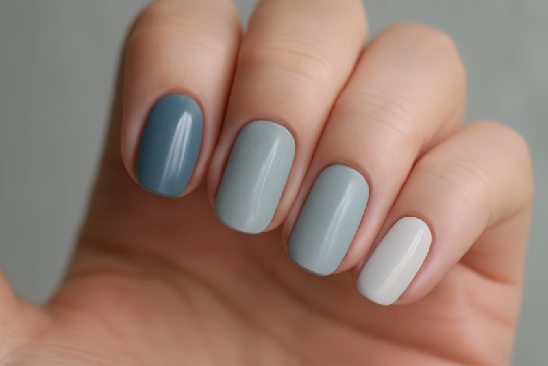 ongles vernis dans teintes hivernales